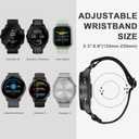 5 Pack Stretchy Nylon Bands Compatible with Garmin Vivoactive 5/Vivoactive 6/Forerunner 55/165 Watch,20mm Soft Elastic Adjustable Replacement Sport Straps for Garmin Venu Sq 2 Women Men