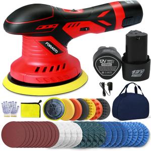 40Pack Cordless Buffer Polisher,DA Buffer Polisher Waxer for Car Detailing, Car Buffers And Polishers kit,Car Accessories,6 Variable Speed, 5500 RPM