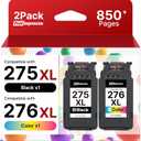 BKBKC PG275XL CL276XL Ink Replacement for Canon 275 and 276 Ink Cartridges Compatible for TS3500 TS3520 TS3522 TS3700 TS3720 TS3722 TR4700 4720 TR4722 TR4723 Printers (1 Black, 1 Color)