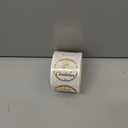 500 Pieces Outus Merry Christmas Stickers Labels Christmas Circle Label Envelope Seal Sticker 1.38In Adhesive Xmas Decor Supplies with Snowflake Elements for Envelope Bag(Transparent)