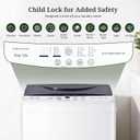 Portable Washing Machine 1.06 Cu.Ft, 7.7 lbs Full-Automatic Compact Washer with Stainless Steel Drum, 10 Wash Cycles, LED Display & Auto Balance, Top Load Mini Washer for Apartment, Dorm, RV, Home