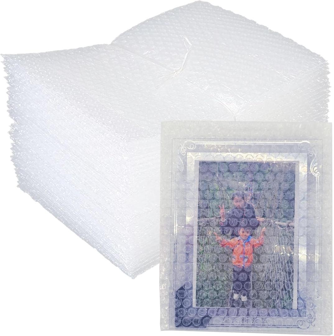50 Pcs Bubble Pouch Wraps, 8''x10'' Clear Bubble Out Bags for Packing, Double Walled Cushioning Bags for Shipping, Storage and Moving