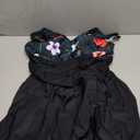 Yonique One Piece Swimsuits for Women Modest Tummy Control Swimdress Vintage Bathing Suits Skirt Swimwear (X-Large, Black Floral)