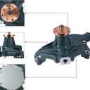 AULINK SBC High Volume Aluminum Small Block Short Water Pump (C&U Bearing,Bronze Impeller,ZINC GREEN) For GM Chevy Chevrolet 265 267 283 302 305 307 327 350 400 Chrome