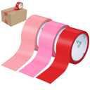 Ctosree 3 Rolls Packaging Tape 50 Yard x 2 Inch Decorative Printed Duct Wrapping Tape for DIY Crafts Scrapbooking Crafting Boxes Decorations (Solid Color)