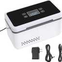 Electric Insulin Cooler Travel Case Box, Insulin Fridge Storage Portable Insulin Refrigerator, Diabetic Insulin Cooler LCD Display, Rechargeable Battery, Temperature Control, 0°C ~ 18 °C
