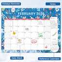 Gannyfer Desk Calendar 2026-2027, Large 22" x 17" Desk Calendar, 18-Month Desk/Wall Calendar, Use from Now to Mar 2027, Thick Paper with Plastic Cover for Home, School, Office (2 Binder Clips Included)