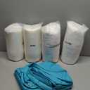 Patio Cushions for Outdoor Furniture, Fade and Weather Resistant Deep Seat and Backrest Cushion Set for Chair Sofa Couch Swing, 19x19 Inch, Teal, Set of 2