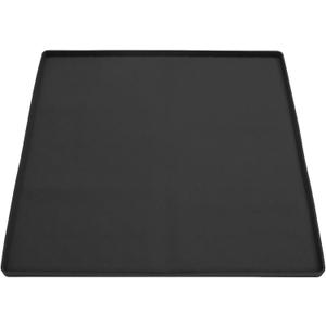 60 x 60cm Washer Dryer Top Cover, Silicone Non Slip Protective Mat with Raised Edges, Easy to Clean and Store, Suitable for Laundry, Kitchen, Pet Feeding Mats, Coffee Mats (Black)