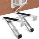 Window AC Bracket, Heavy Duty Window Air Conditioner Support Brackets with 2 Arms, A/C Holder for 5000 Btu to 24000 Btu Outdoor AC Window Units, Max 220 Lb Capacity