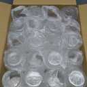 tchrules 40 Pack 12oz Plastic Stemless Wine Glasses, Clear Disposable Ribbed Cocktails Whiskey Glasses, Unbreakable Outdoor Plastic Drinking Cups for Party Wedding Birthday Holiday Mimosa Bar Supplies