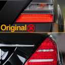 1 Pair Upgraded LED Tail Light Assembly Fit for Mercedes Benz S600 S550 S63AMG S65AMG, 2PCS W221 Rear Taillights 2007 2008 2009, S Class Driver& Passenger Taillamp Sets, Left& Right