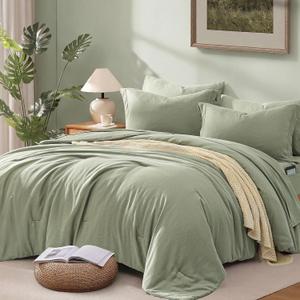 Oversized King Comforter Sets - 7 Pieces King Bedding Set Soft Bed in a Bag