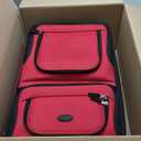 U.S. Traveler Lightweight Rolling 20" Carry On Luggage Softside Suitcase, Red, 2 Wheel Single