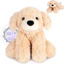 Heatable & Coolable Lying Golden Retriever Stuffed Animal, Heating Pad Microwavable for Soothing & Relaxation, Lavender Scented Dog Plush for Stress Relief, Puppy Plushie Gifts for Kid