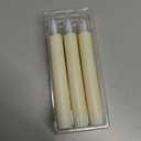 Battery Operated Flameless Taper Candles with Two Remote Timer, 6.4" LED 3D-Wick Window Candles, Flickering Long-Lasting Warm Light Electric Pack of 6 Flameless Candlesticks (0.78" Dia,Ivory)