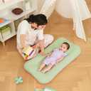 Baby Lounger 0-18 Months, Baby Lounger for Newborn, Soft Organic Cotton Breathable Lounger for Infants (Green Baby Lounger)