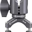 FANAUE Single Socket Arm with Handlebar Clamp Mount U-Bolt Base Compatible with RAM Mounts 1 Inch Ball Head and Bike Motorcycle Phone Holder, Can be Installed on 0.87-1.26" Diameter Rail Round Rod.