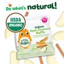 Little Bellies Organic Apple & Cinnamon Puffs Baby Snack (Pack of 18 x 0.42 oz Individual Packs) (EXP 10/29/25)