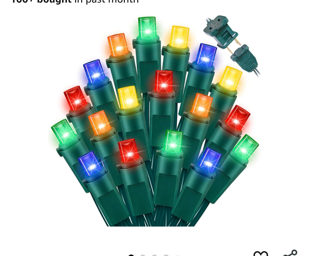 LAMPHOME 150 Count Multicolor- String Lights - LED Christmas Light, Mini led for Indoor Outdoor Home Holiday Party Wedding Independence Day Decoration