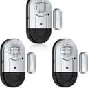 Sanjie Door Alarms When Opened,Door Window Alarm Sensors for Kids Safety/Home Security/Pool/Garage/Dementia/Toddler/Travel Security,Easy to Install,Volume Control/Loud Alert,Long Battery Life,3 Pack