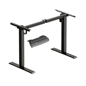 Casaottima Electric Standing Desk Frame, Single Motor Height Adjustable Table Legs with Memory Presets for Home Office, Stand Up Desk Legs for 40 To 63 Inch Desktop, Black Frame Only