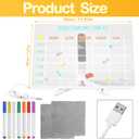 LED Note Board with Colors, Acrylic Led Note Board with Colors for Kids, Light up Dry Erase Board with Stand & 7 Pens, Glowing Memo Letter Message Board for Home Office School (7.87" x 11.81")