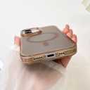 SAKUULO Magnetic Case for iPhone 17 Compatible with Magsafe, Bling Laser Iridescent Florescent Crystal Sparkly Luxury Shockproof Protective Cover for Women Men, Gold