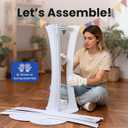 imprsv 1Pc Cylinder Stands for Party, Large White Cake Stand, Pedestal Display Plinth Pillars for Wedding Ceremony Birthday Party Decor (Flow Shape