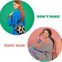 Unisex Colorblock Plush Fleece Bathrobe, Cozy Long Lounge Robe (S)