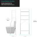 Home Zone Living Over the Toilet Bathroom Storage Organizer with 3 Tiers of Shelving Rack Space