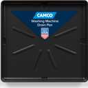 Camco Washing Machine Drain Pan - Features a Durable Plastic Construction, 1-inch/1.5-inch PVC Drain Fitting, and Measures 30-inches (L) x 32-inches (W) x 2 -inches (H) (OD) (20750)