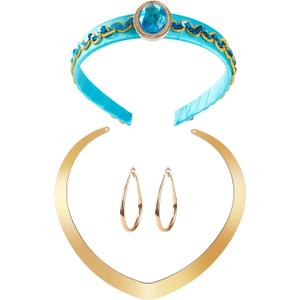 Princess Costume Accessories Women Dress Up Headband Necklace Halloween Cosplay