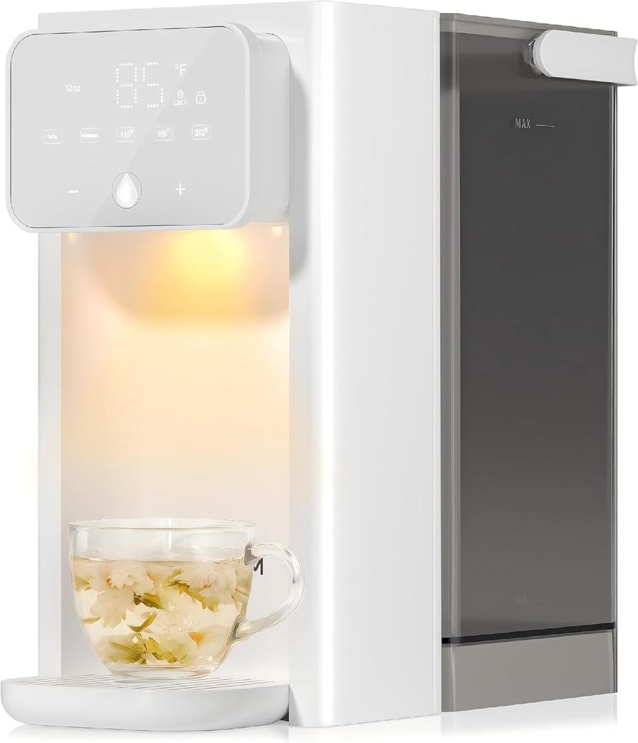 Instant Hot Water Dispenser for Quick Heating & Dispense,Adjustable Temperatures & 3 Water Volume Dispense, Removable 100 Ounce 3L Water Tank Capacity, BPA Free