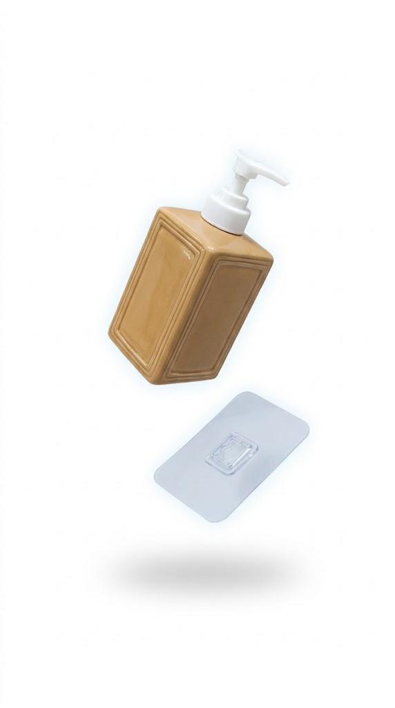 Liquid Soap Dispenser, 17oz/500ml  Level Display for Wall/Tabletop Use in Bathroom, Kitchen, Black