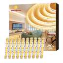 EMITEVER COB LED Strip Lights Warm White, 3000K Tape Light 16.4FT Premium High Density, DC 24V, 300+Lumens/ft,2400LEDs/Spool, Ra 90+, 3W/ft
