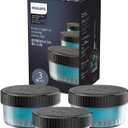 Philips Cleaning Solution for Electric Shaver S5000 S7000 S9000 S9000 Quick Clean Pods Cartridges Lemon Scent 160ml 3 Pack (About 9 Months) CC13/51