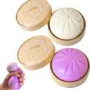 2PCS Dumpling Squishy,Giant Dumpling Squishy,Mystery Squishy Dumpling Box,Jumbo Bao Bun Slow Rising Squeeze Decompression Item with Steamer Box for Adults.