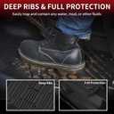 LASFIT Floor Mats for Ford F250 F350 F450 2017-2026 Crew Cab Front Bucket Seat | Rear W/Fold-Flat Storage All Weather Carpet Floor Super Duty Protector TPE Car Floor Liner, 1st & 2nd Row, 3pcs Black