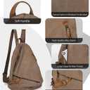 KL928 Canvas Vintage Backpack Large Casual Daypack Outdoor Travel Rucksack Hiking Backpacks for Men Women