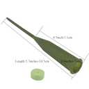 HAHIYO 35PCs 2.8x0.5Inch Green Plastic Floral Water Tubes with Long Stem and Silicone Caps Flower Vials for Plants Fresh Flowers Arrangement Milkweed Cuttings Florist Supplies, Total Length 5.7inches