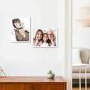 Bluesun 6x8 picture frame white, picture frames glass, hanging picture frame, Matted for wall and tabletop Decor (6x8, white)