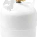 FLAME KING YSN5LB 5 Pound Propane Tank Cylinder, Great For Portable Grills, Fire Pits, Heaters And Overlanding, White