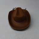 Cowboy Hat for Women and Men Wide Brim Western Cowgirl Hat, count of 4