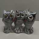 3-Pack Owl for Bird Deterrent - Weatherproof Bird Repellent Devices for Outdoor Use - Plastic Owls to Scare Birds Away and Control Garden Pests