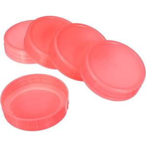 uxcell 16Pcs Regular Mouth Plastic Mason Jar Lids and Wide Mouth Plastic Storage Caps with Sealing Rings for Ball Canning Jars
