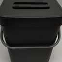 LALASTAR Countertop Compost Bin with Lid, Hanging Small Trash Can with Lid Under Sink for Kitchen, Food Waste Bin for Countertop, Mountable Garbage Can for Bathroom, RV, 5L/1.3 Gal, Black