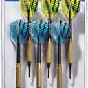 Franklin Sports Soft Tip Darts Set - 6 Pack of 18 Gram Soft Tip Darts - Removable Standard Nylon Flights and Brass Barrels - Lightweight Full Dart Set