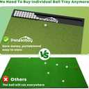 Integrated 5x4ft 26mm-31mm Golf Mat with Ball Tray, Thickening Golf Mats Practice Outdoor & Indoor Artificial Turf Matt with 3 Tees