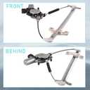 Rear Right Passenger Side Power Window Regulator with Motor Assembly Compatible for Honda Accord 2003-2007 Replacement 72710-SDA-A01, 72710-SDC-A01, 748-045